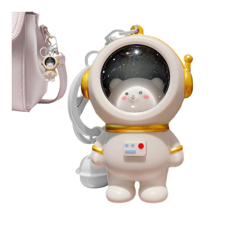 Entzückender Damen-Schlüsselanhänger mit leuchtendem Spaceman für stilvolle Accessoires - Kleiner Anhänger für Taschen und Rucksäcke praktisch und trendig