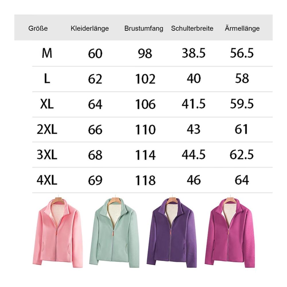 Damen Fleecejacke Outdoorjacke durchgehender Reißverschluss Polarfleecejacke Strickfleece Strickjacke Zip-Off Trekking Wandern Sweatshirt warm Herbst Winter Frühling Herbstjacke