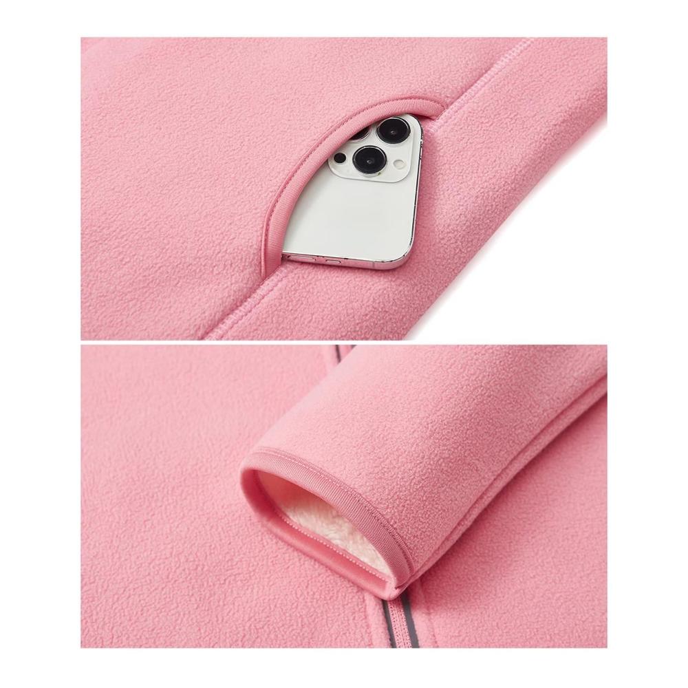 Damen Fleecejacke Outdoorjacke durchgehender Reißverschluss Polarfleecejacke Strickfleece Strickjacke Zip-Off Trekking Wandern Sweatshirt warm Herbst Winter Frühling Herbstjacke