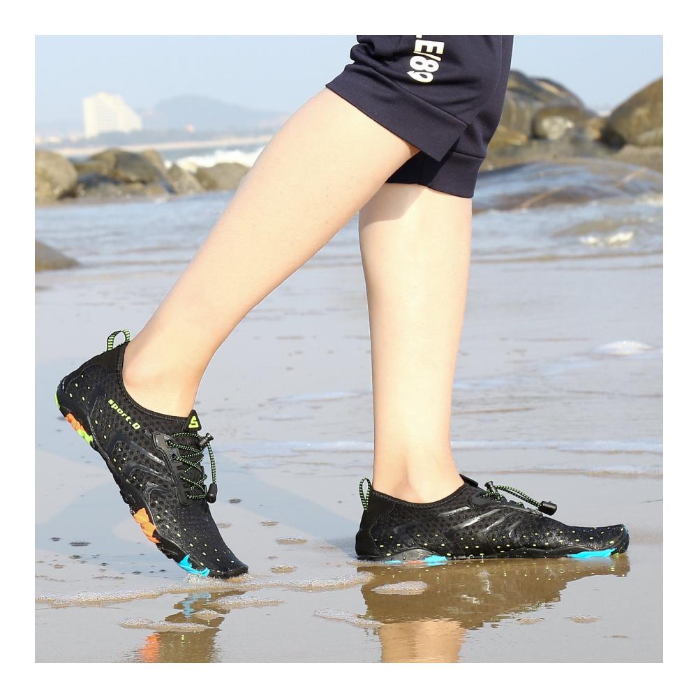 Bequeme Unisex Badeschuhe | Atmungsaktiv Dicke Sohle | Gr. 36-46 | Top Qualität auf