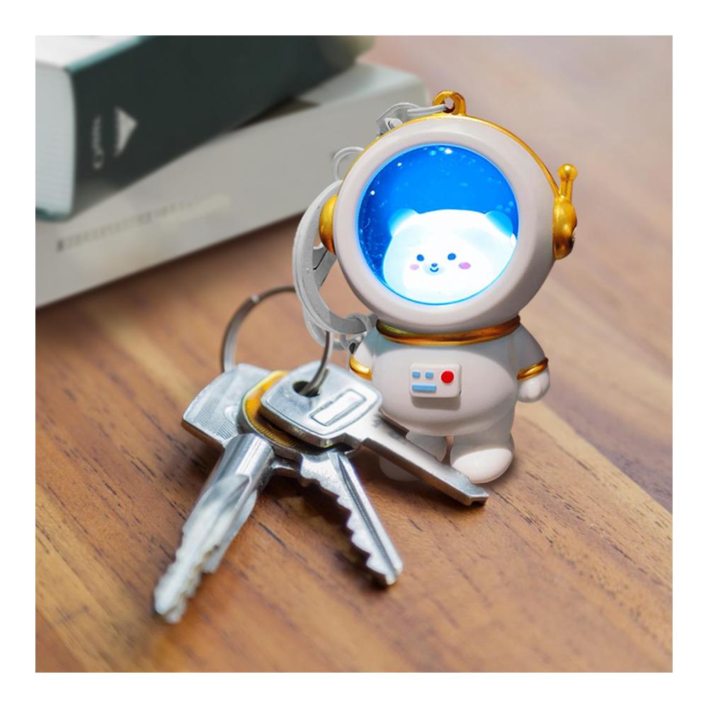 Entzückender Damen-Schlüsselanhänger mit leuchtendem Spaceman für stilvolle Accessoires - Kleiner Anhänger für Taschen und Rucksäcke praktisch und trendig