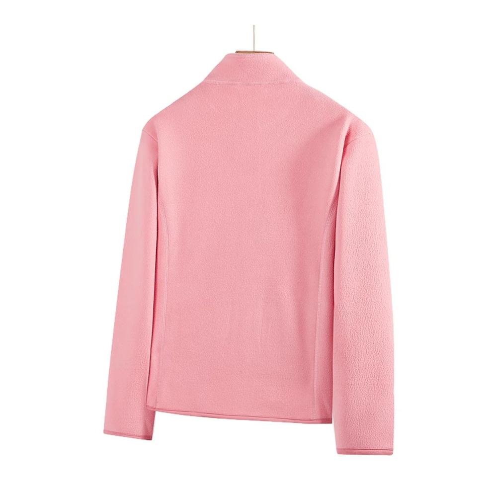 Damen Fleecejacke Outdoorjacke durchgehender Reißverschluss Polarfleecejacke Strickfleece Strickjacke Zip-Off Trekking Wandern Sweatshirt warm Herbst Winter Frühling Herbstjacke