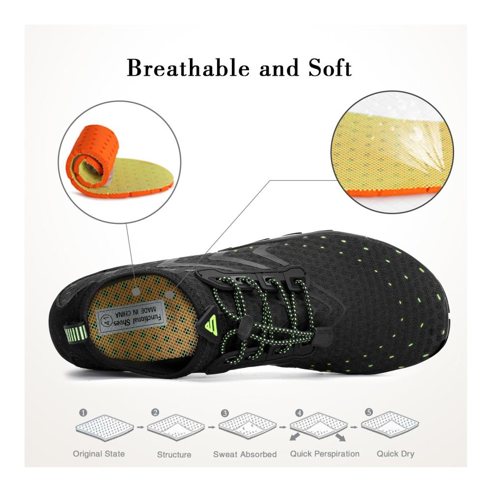 Bequeme Unisex Badeschuhe | Atmungsaktiv Dicke Sohle | Gr. 36-46 | Top Qualität auf