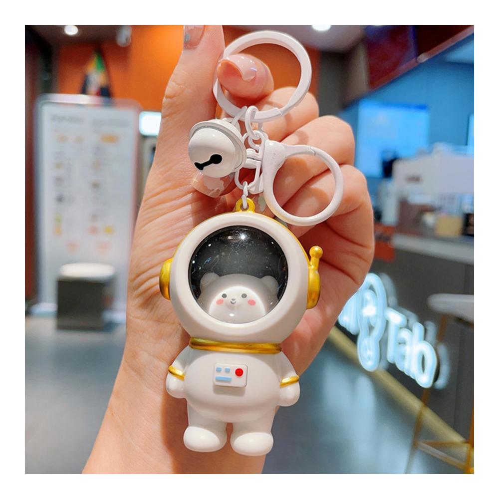 Entzückender Damen-Schlüsselanhänger mit leuchtendem Spaceman für stilvolle Accessoires - Kleiner Anhänger für Taschen und Rucksäcke praktisch und trendig