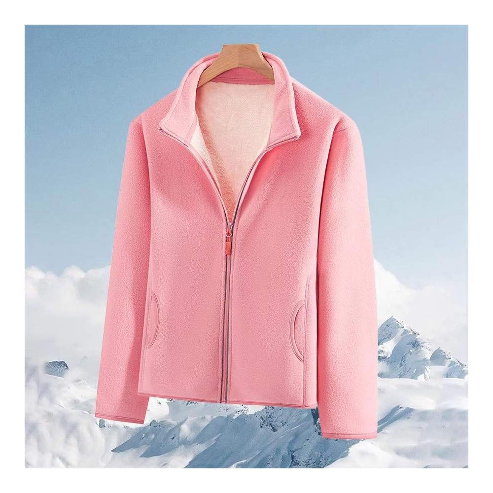 Damen Fleecejacke Outdoorjacke durchgehender Reißverschluss Polarfleecejacke Strickfleece Strickjacke Zip-Off Trekking Wandern Sweatshirt warm Herbst Winter Frühling Herbstjacke