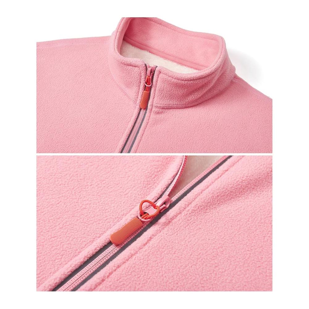 Damen Fleecejacke Outdoorjacke durchgehender Reißverschluss Polarfleecejacke Strickfleece Strickjacke Zip-Off Trekking Wandern Sweatshirt warm Herbst Winter Frühling Herbstjacke