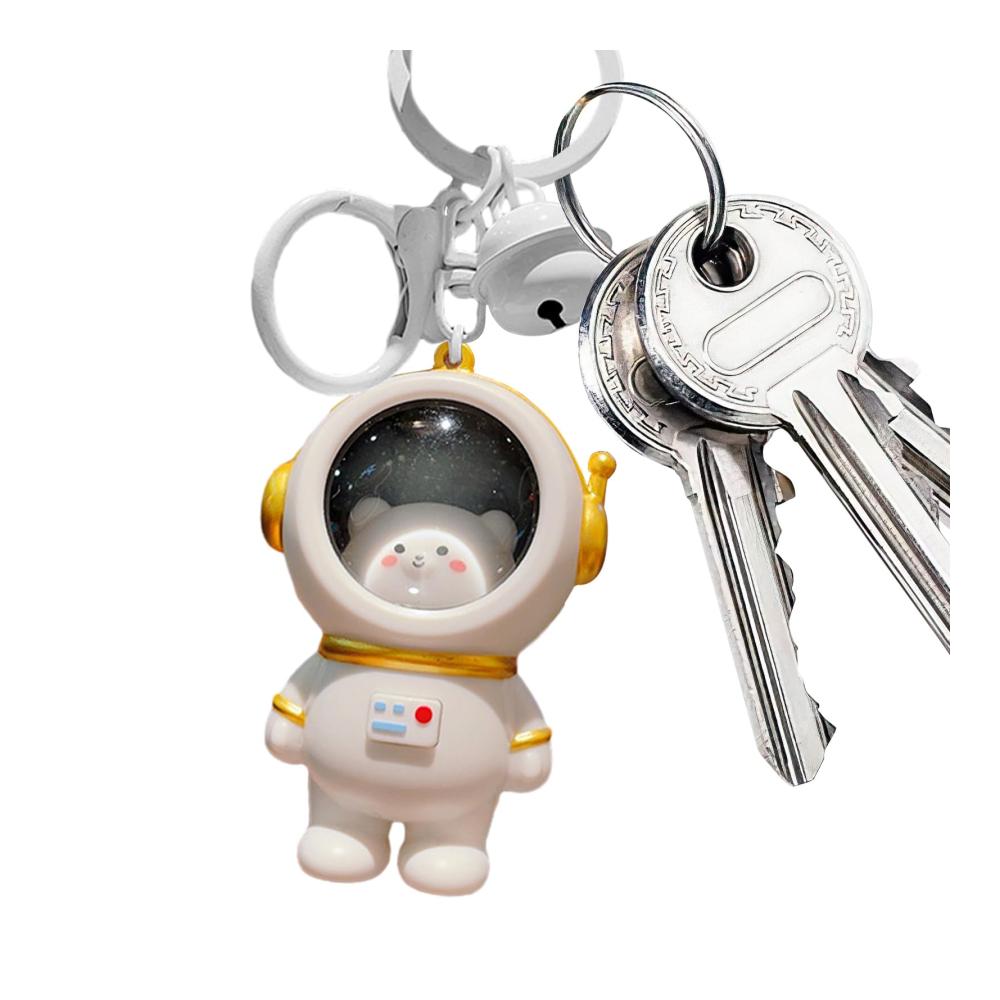 Entzückender Damen-Schlüsselanhänger mit leuchtendem Spaceman für stilvolle Accessoires - Kleiner Anhänger für Taschen und Rucksäcke praktisch und trendig