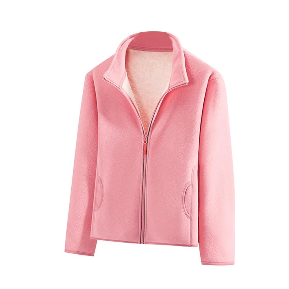 Damen Fleecejacke Outdoorjacke durchgehender Reißverschluss Polarfleecejacke Strickfleece Strickjacke Zip-Off Trekking Wandern Sweatshirt warm Herbst Winter Frühling Herbstjacke