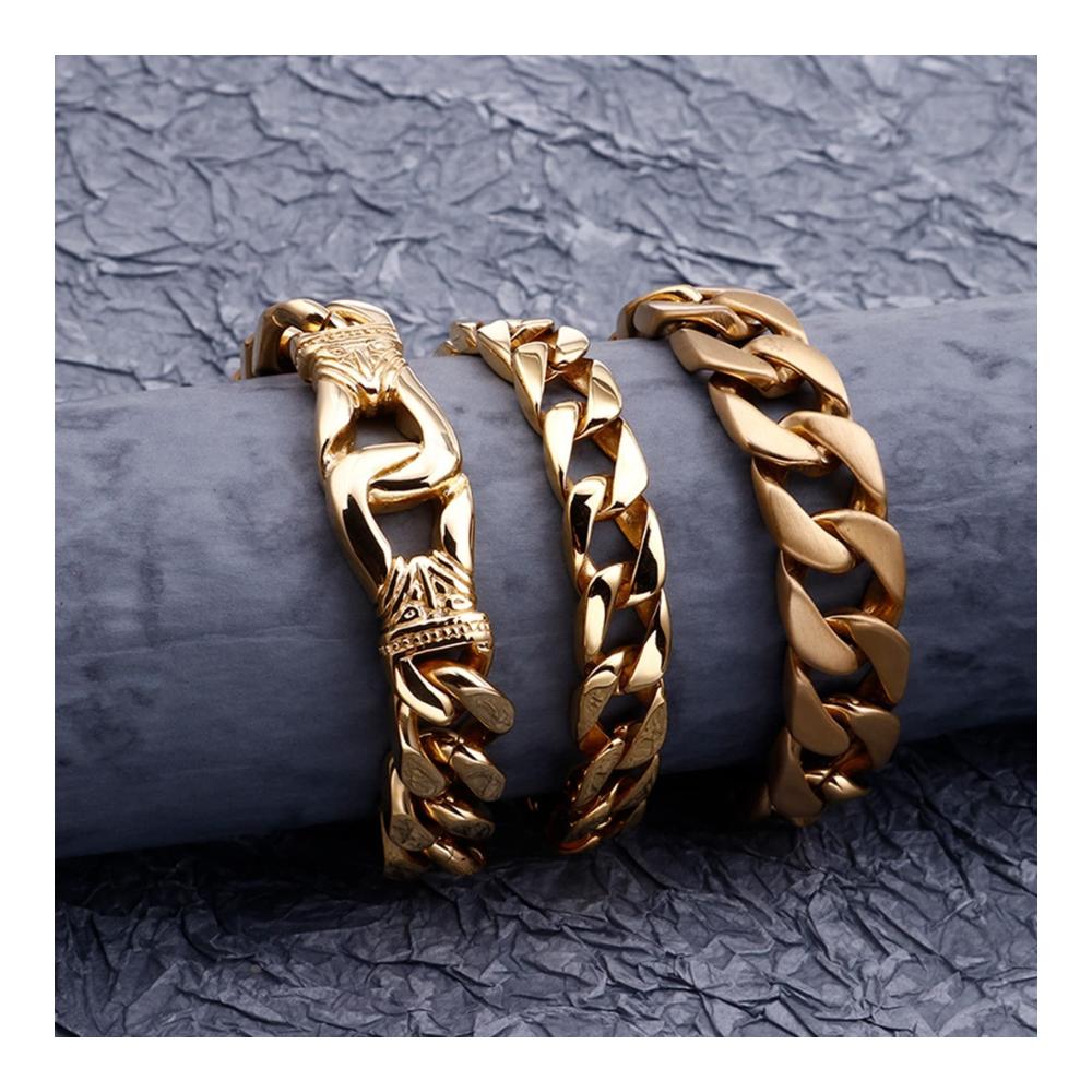 Elegantes Edelstahl Herren Panzerglieder Armband Armband Armreif Schmuck Gravur Personalisierbar für Männer