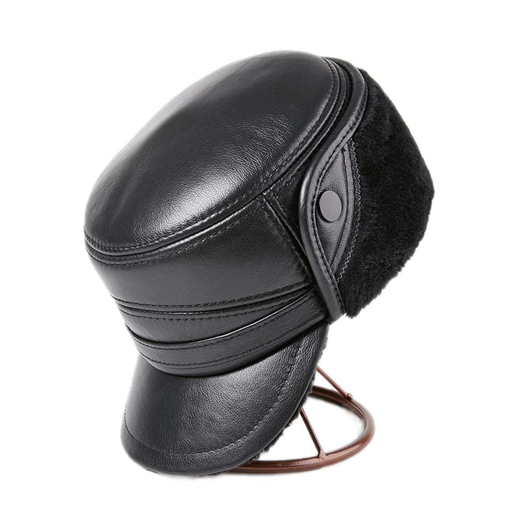 Stilvolle Icegrey Herren Fliegermütze aus PU Leder mit Warmfutter und Kunstpelzbesatz - Perfekte Wintermütze für maximalen Komfort und Stil