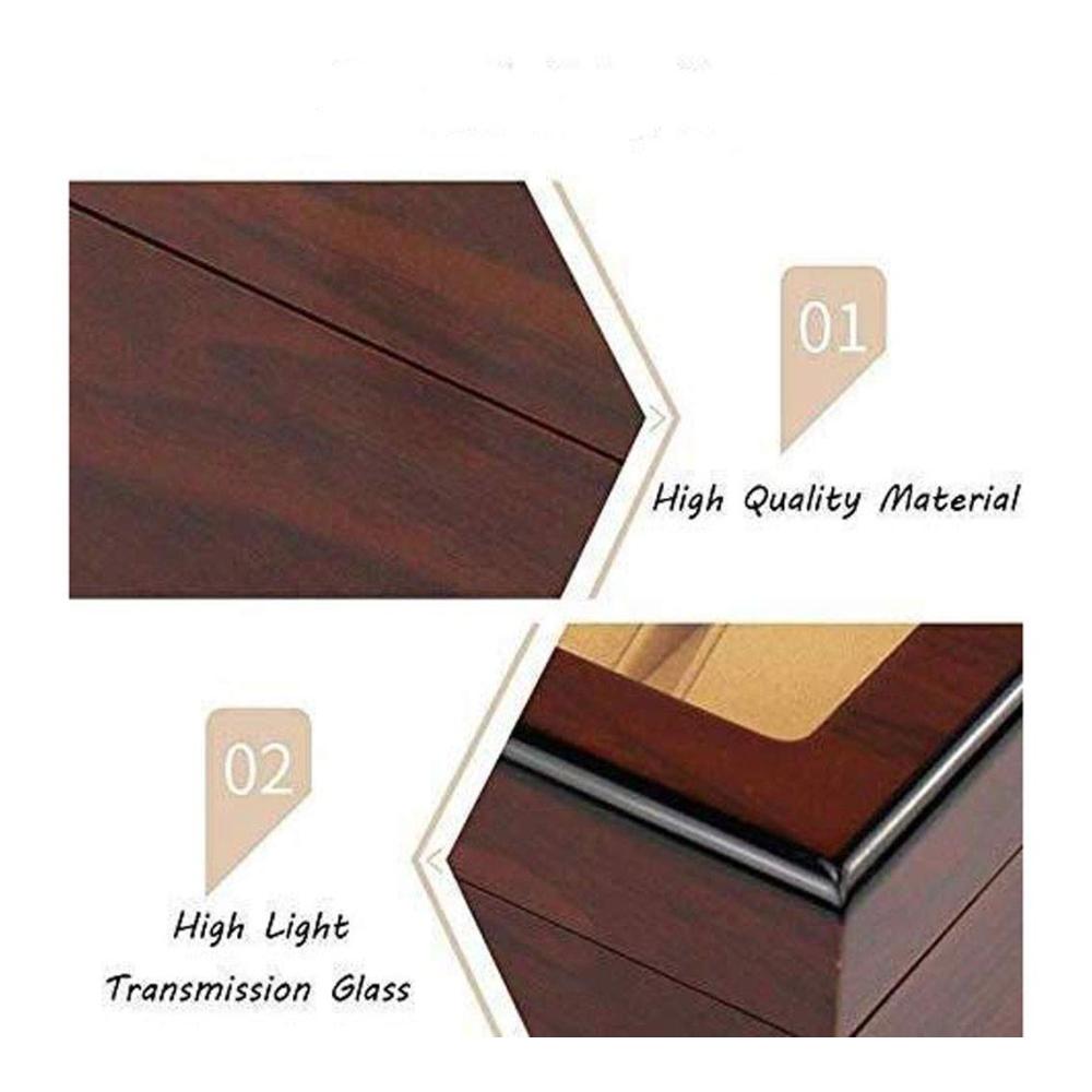 Edle Holz-Uhrenbox mit Glas-Schiebedach – Perfekte Aufbewahrungslösung für Ihre Uhrenkollektion! Warm as ever