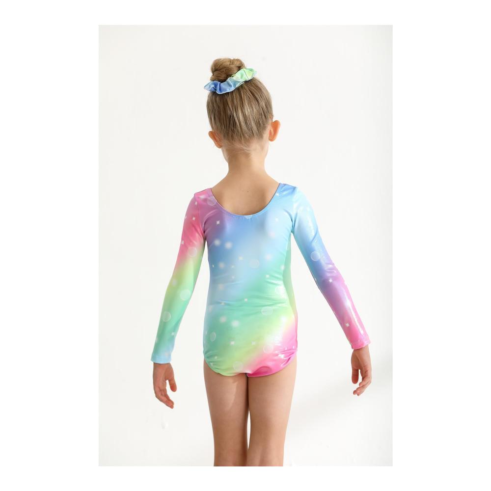 Glitzernde Gymnastik-Leotards für Mädchen mit Shorts Diamantene Einteiler-Outfits für Kinder von 3-12 Jahren Metallic-Funkeln für Training und Wettkampf