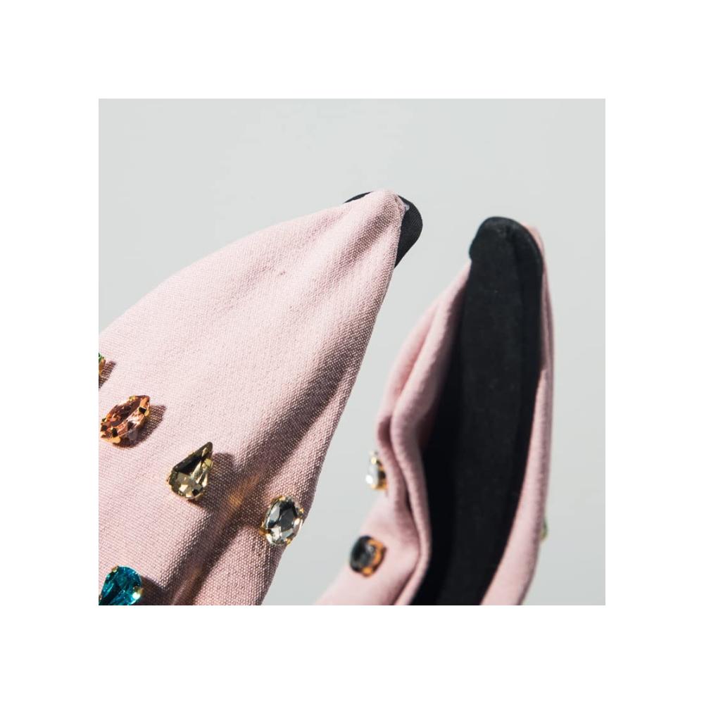 Verleihe deinem Look Glanz! Strassbesetztes Stirnband - Perfektes Accessoire für Glamour. Weiches Haarband für Damen elegant geknotet. Stilvoller Haarschmuck