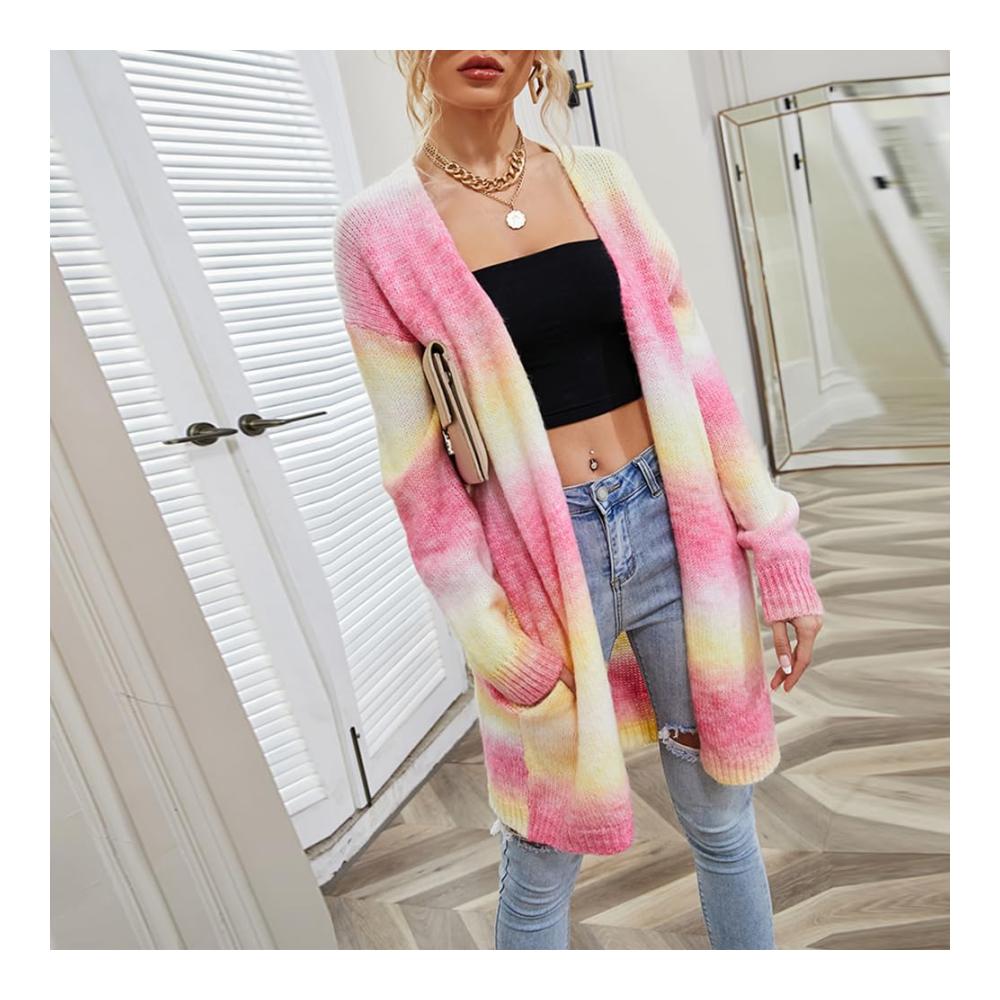 Entdecke den perfekten Style mit unseren vielseitigen Damen-Strickjacken! Langärmelig und in Regenbogenfarben gehalten sind sie ein Must-Have für jede Garderobe. Jetzt shoppen und stilvoll bleiben