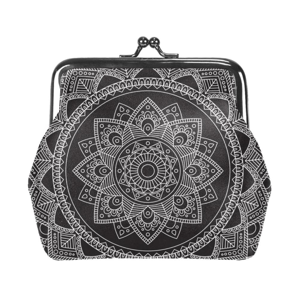 Damen Geldbörse im Boho-Stil mit Blumenmuster vintage Geldbörse große Brieftasche mit Reißverschluss Ledertasche für Frauen Reisegeldbeutel mit mehreren Fächern