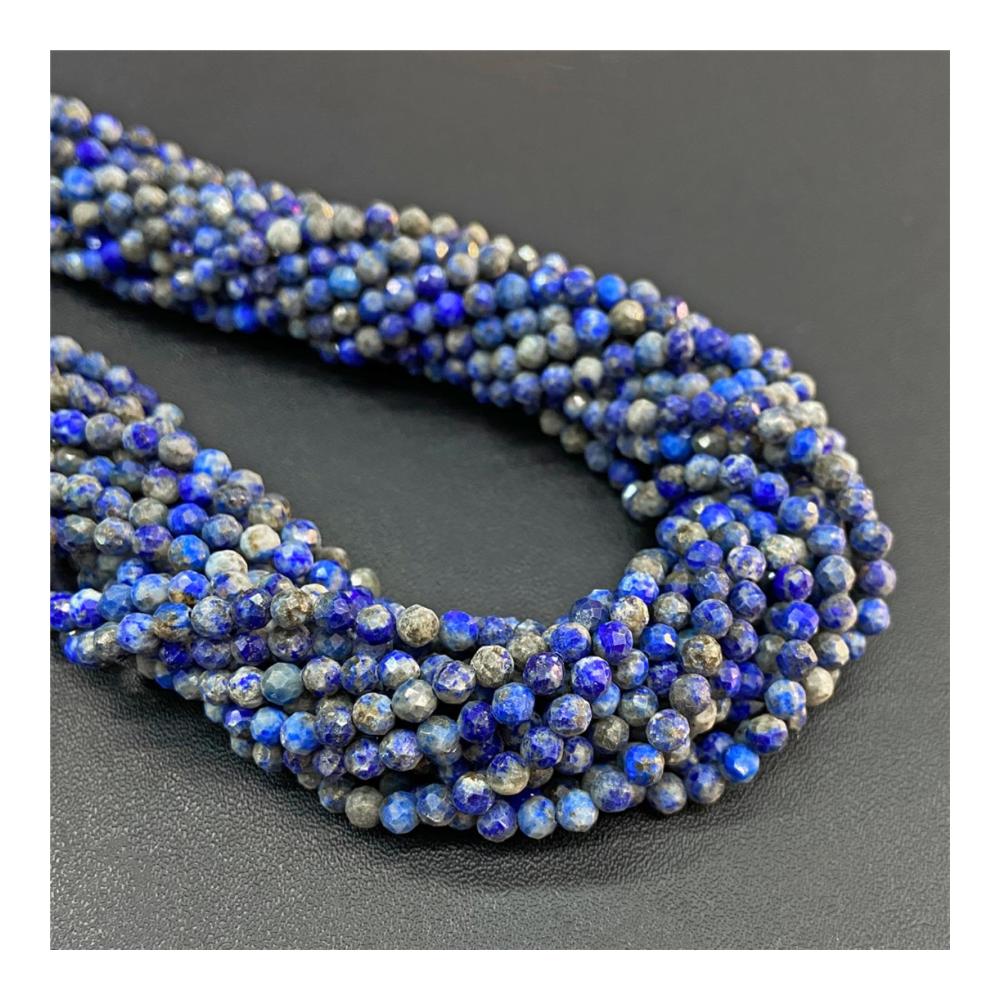 Entdecke die Schönheit von Beads Facettierte Lapislazuli-Perlen für DIY-Schmuckherstellung - Über 170 Stück in 2/3/4mm Größe für Armbänder und Halsketten
