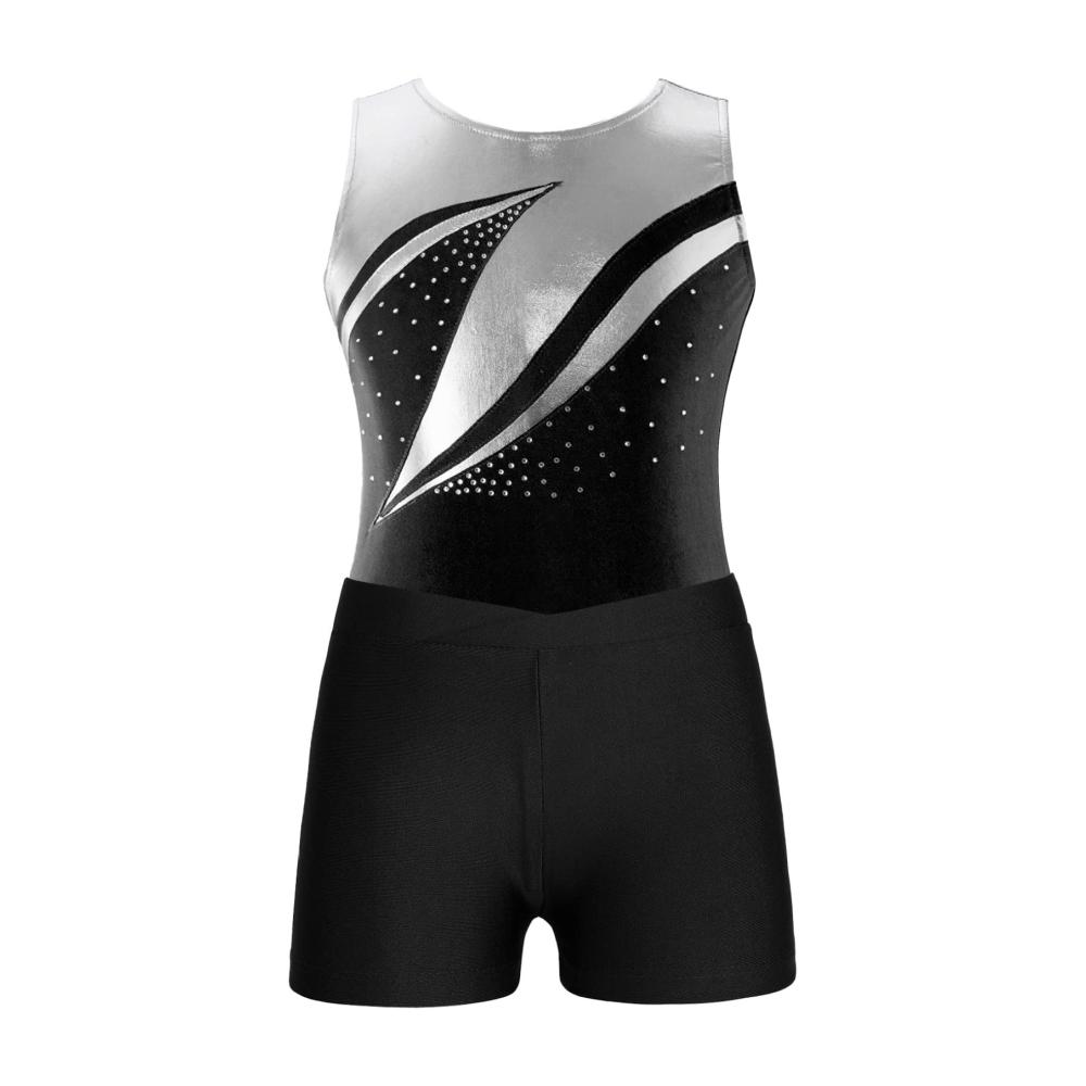 Stilvoller Glanz Mädchen Leotards Set mit Fitness-Shorts - Hochwertiger Gymnastikanzug für Tanz und Sport von Choomomo