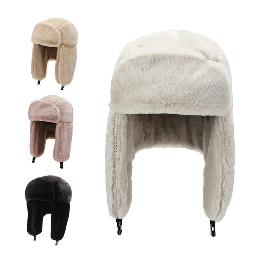 Kuschelige Fliegermütze für Damen und Herren Warme Kunstfellmütze mit Ohrwärmern und Trapper-Stil für ultimativen Winterkomfort und Stil. Perfekt für Outdoor-Abenteuer