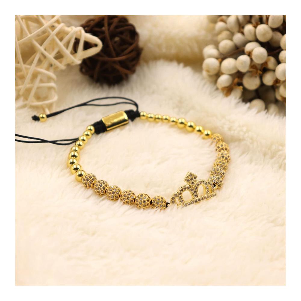 Armband DamenZirkonia eingelegte Krone Messing Kupfer Perlen Armreif Schmuck Armbänder & Armreifen verstellbares Teleskop Armband