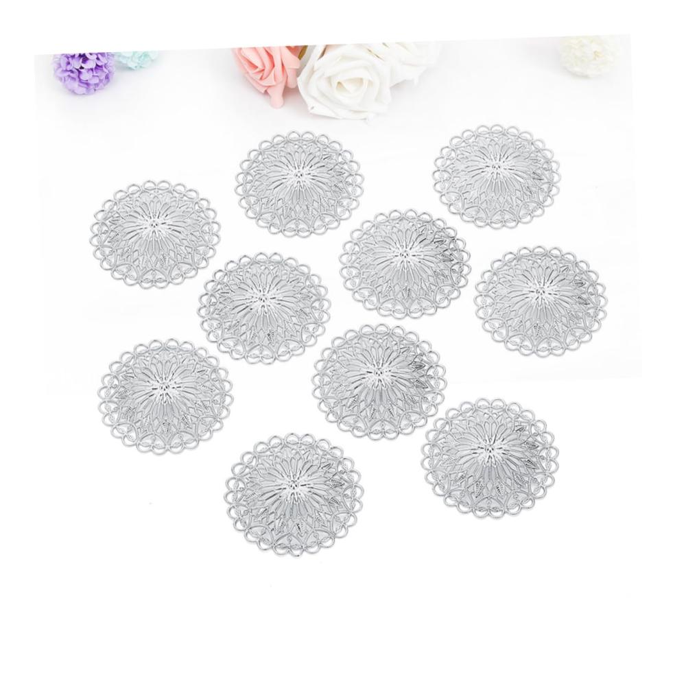 10St Click-Buttons in Silberfarbe Trendiges Dekor & Kreative Schmuckaccessoires für Vintage-Liebhaber