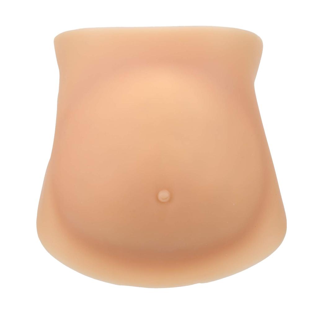 Künstlicher Babybauch aus Silikon & Seide - Perfekte Schwangerschaftsillusion für Fotoshootings & Performances - Hochwertige Umstandsmode in M
