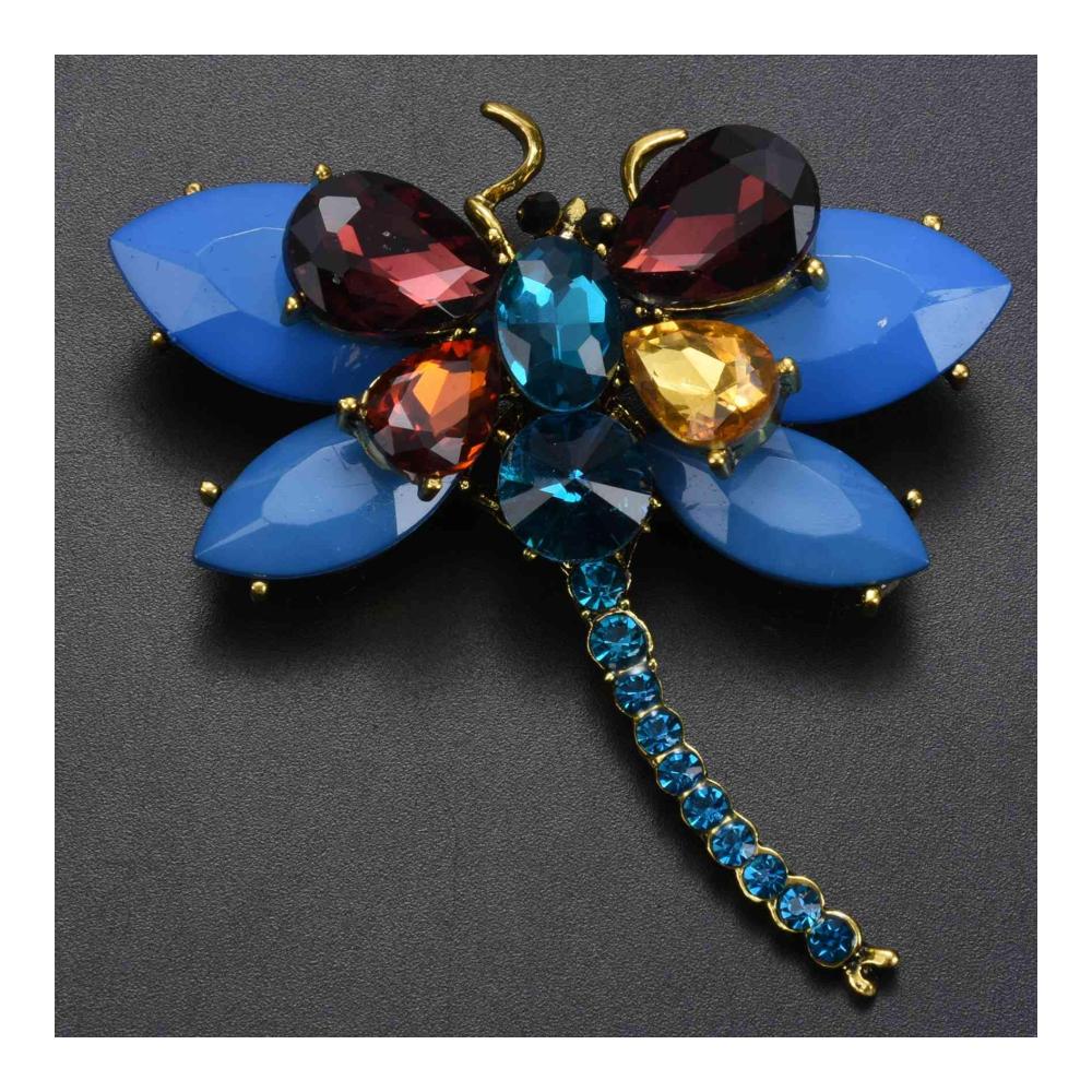 Elegante Harz Libellen Broschen Glanzvolle Strass-Insekten-Anstecker in Rot. Perfekt als Geschenk! Entdecken Sie stilvolle Broschen & Anstecknadeln jetzt