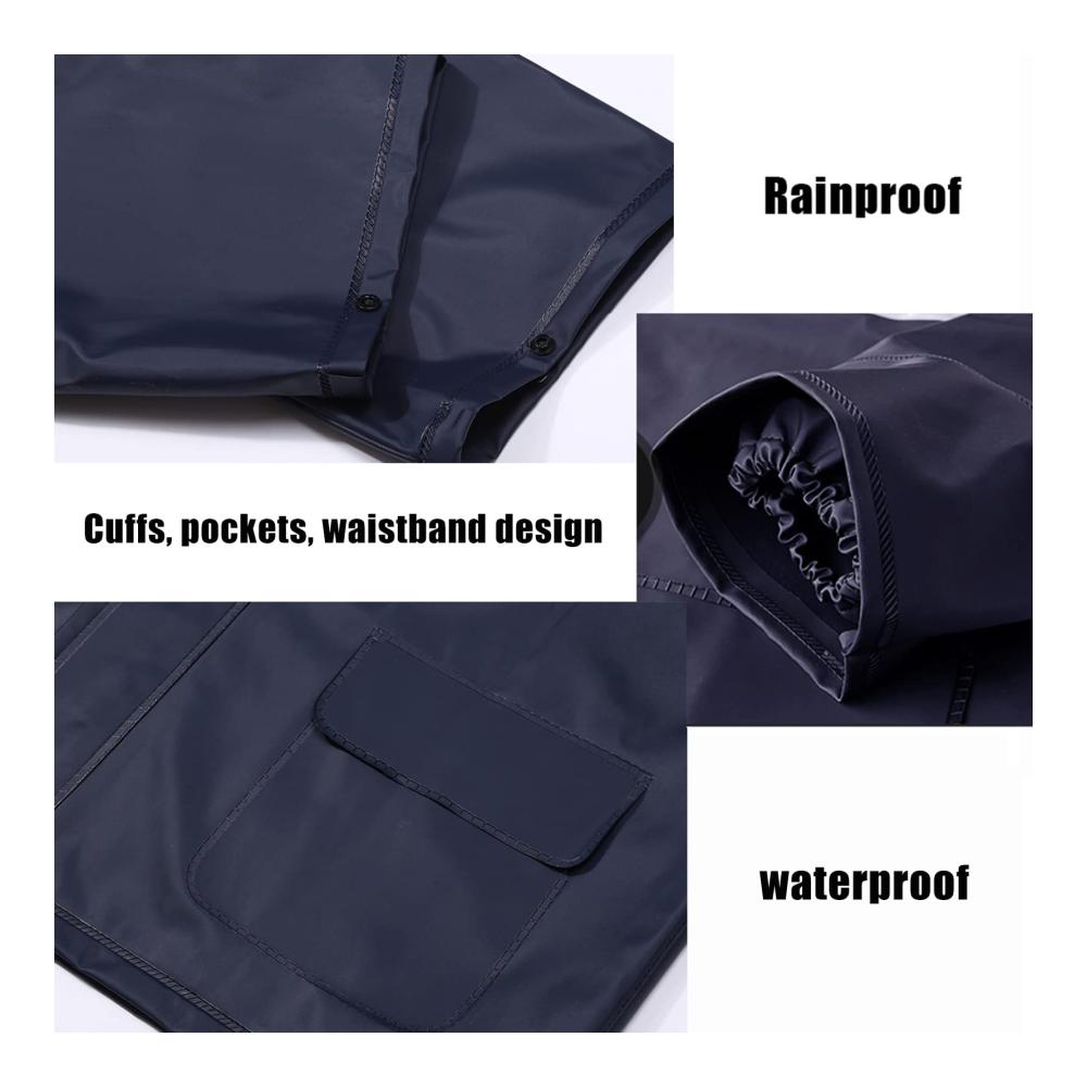 Hochwertige Regenjacke für Herren Wasserdichter Regenanzug mit Kapuze perfekt für Outdoor-Aktivitäten! Verfügbar in Blau/Grün Größen XL/XXL/3XL/4XL. Jetzt wetterfest bleiben
