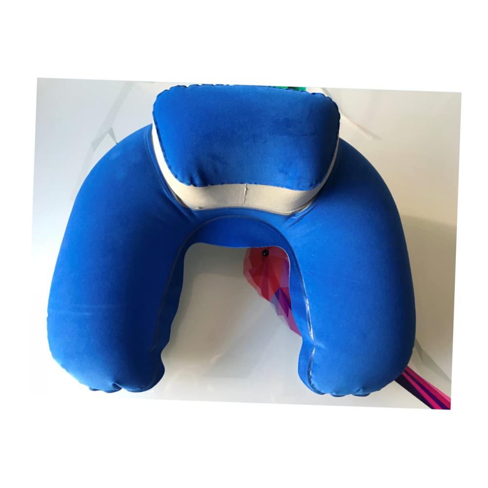 Erleben Sie unvergleichlichen Komfort Ultraleichtes U-förmiges Nackenkissen für Reisen Camping und mehr! Schlafen Sie überall bequem mit unserem aufblasbaren Outdoor-Kissen