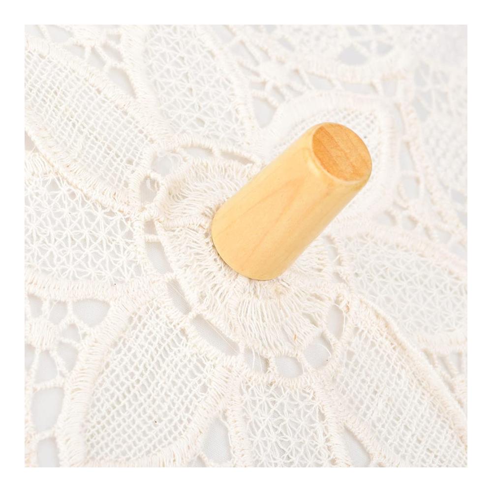 Entzückender Vintage-Spitzen-Sonnenschirm für Hochzeiten Tanz & Fotografie - Handgefertigt aus Baumwolle - Beige Groß - Einzigartiger Regenschirm für Braut & Requisite
