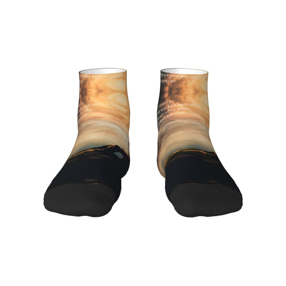 Bequeme Knöchelsocken mit inspirierenden Zitaten für Damen und Herren - Modische Muster inspirierende Botschaften One Size passt allen
