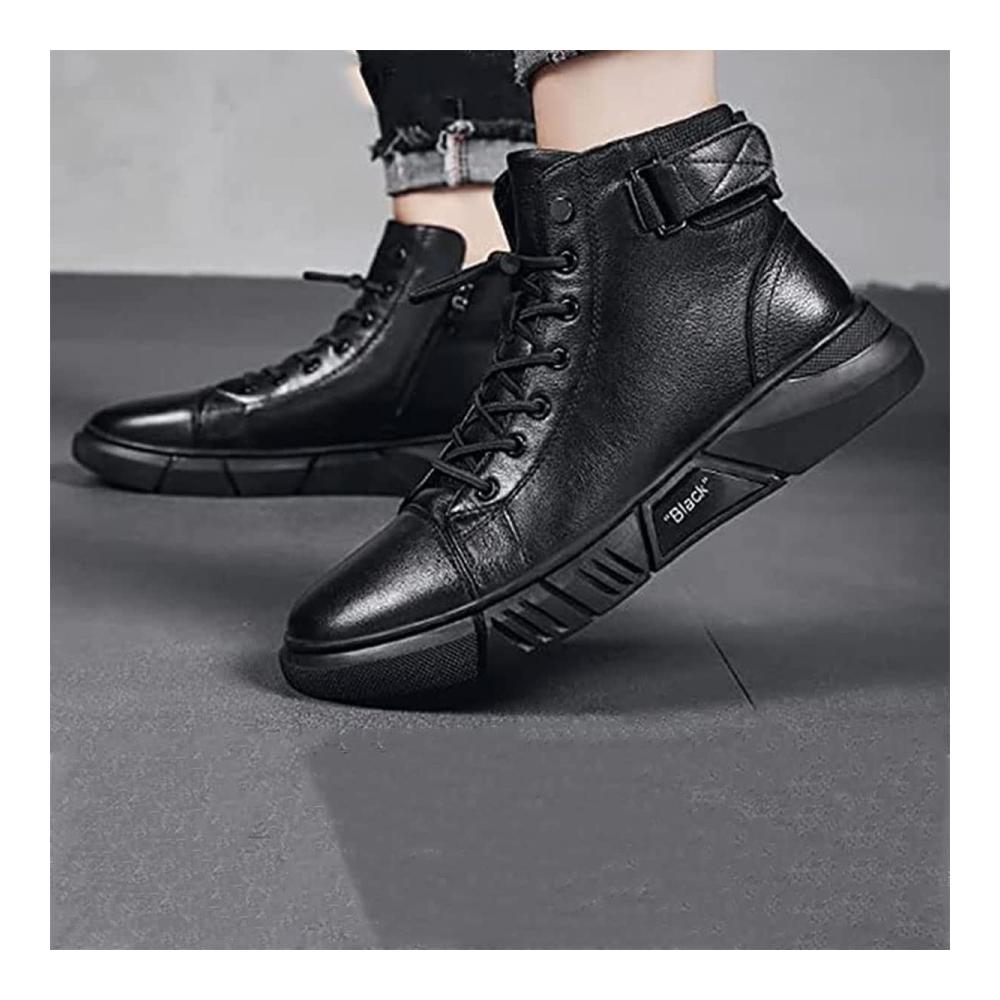 Entdecken Sie stilvolle Eleganz Handgefertigte italienische High-Top-Lederstiefel für Herren inspiriert vom britischen Stil. Ein Muss für Ihre Garderobe 2024