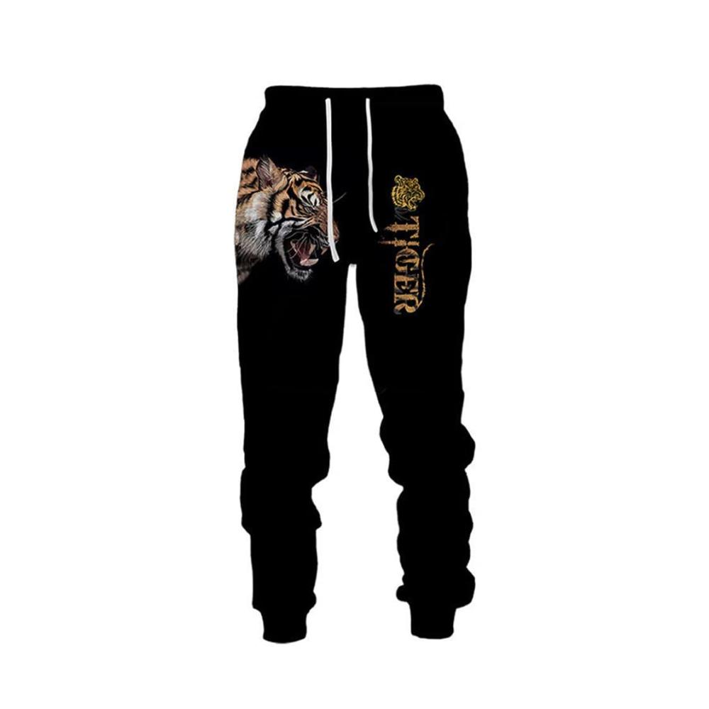 3D-gedruckter Tiger-Trainingsanzug für Herren Sweatshirt und Hose Sportswear-Anzug