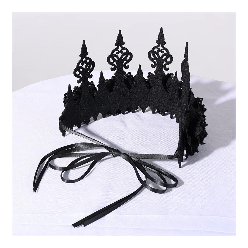 Exquisite Gothic Schwarze Rose Krone Haarband Barocke Eleganz für jeden Anlass! Stilvolles Accessoire für Parties und Events. Holen Sie sich jetzt dieses einzigartige Haarband! 🌹✨