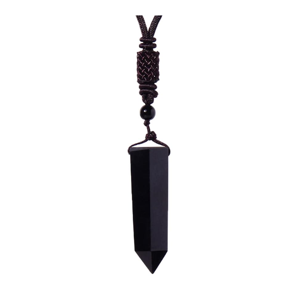 Entdecke den Zauber 5er-Set Obsidian-Halsketten mit Heilstein-Anhängern für DIY-Schmuck