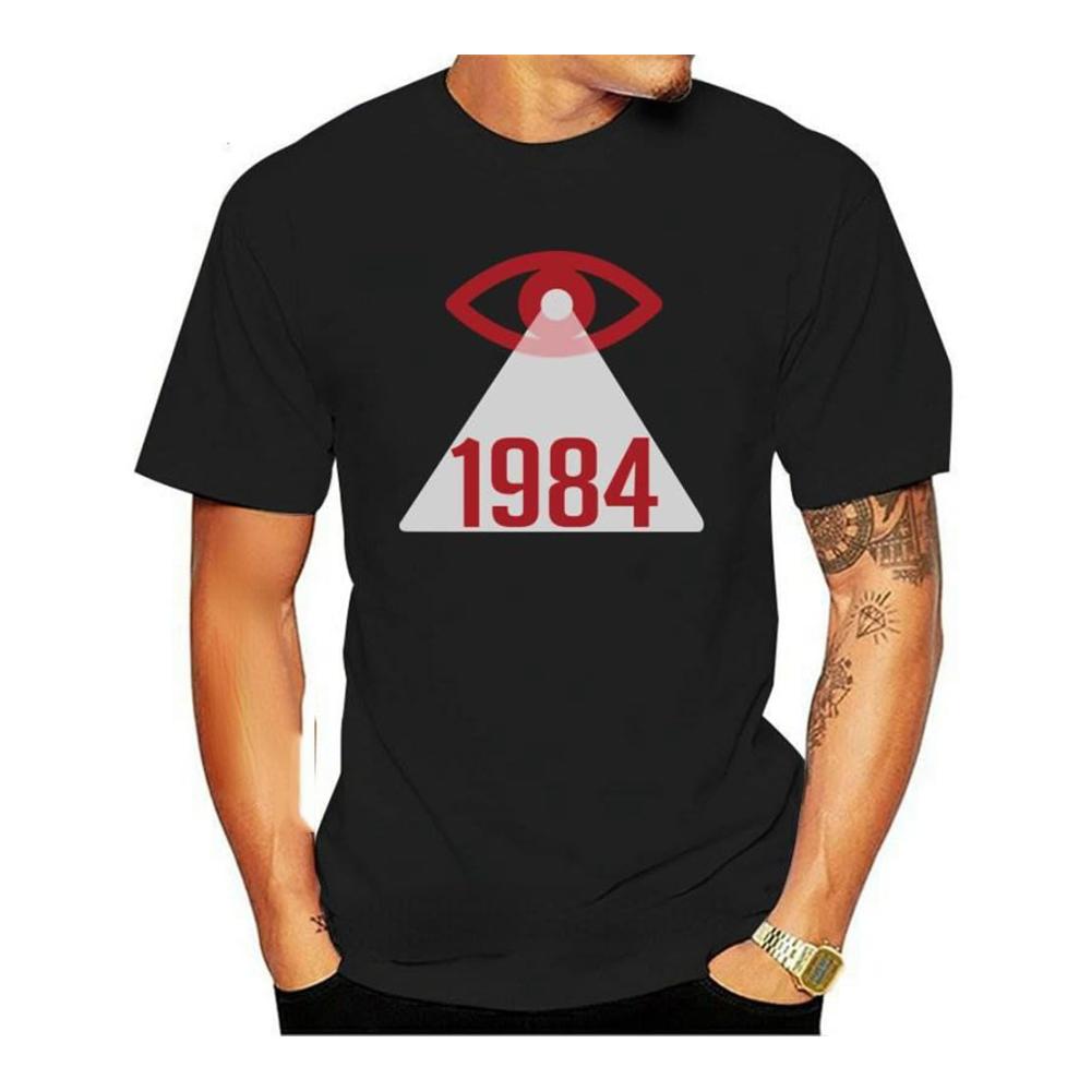 1984 George Orwell Big Brother is Watching You CCTV Überwachung N S A Prism Tv Vintage T-Shirt Schwarz