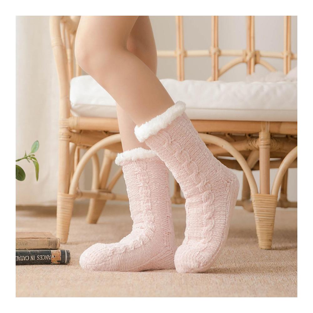 Gemütliche Winterfreuden Stoppersocken für Damen - Weiche Fuzzy Hausschuhe für behagliche Weihnachtsabende und warme Wintermomente - Jetzt entdecken