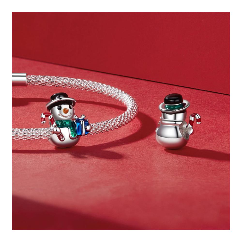 Entdecken Sie zauberhafte Bead Charms NINGAN 925 Sterling Silber Perlen-Anhänger für Damenarmband - Perfektes Weihnachtsgeschenk mit Schneemann und Schneeflocke Motiven für Kinder