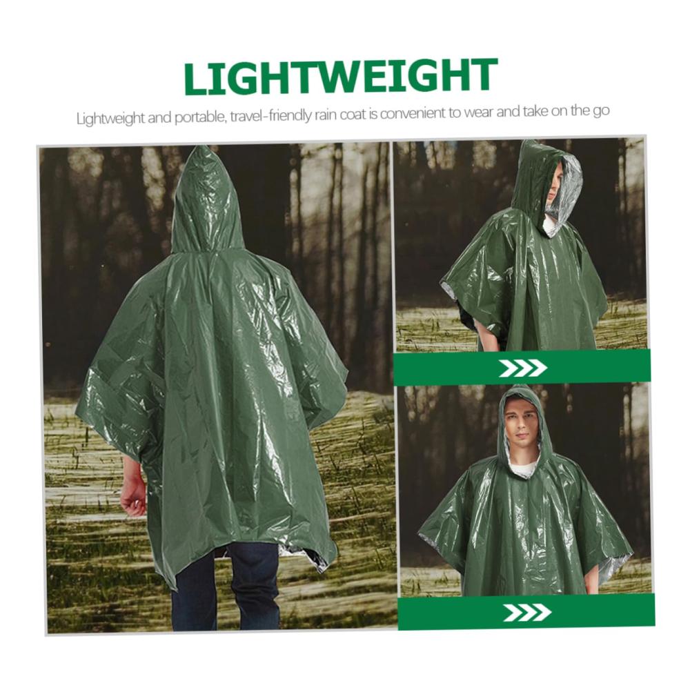 5tlg. Notfall-Regenmantel-Set｜Ultimativer Schutz vor unvorhersehbaren Niederschlägen｜Unisex Regenmäntel für Ausflüge Camping & mehr｜Einfach tragbar & unentbehrlich für jeden Notfall