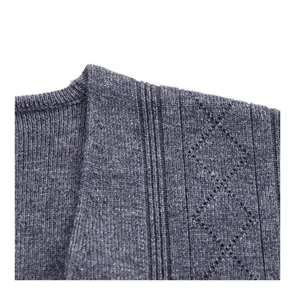Stilvoller Herren-Pullunder für Herbst & Winter Ärmellose Strickweste mit Knöpfen in Einfarbigem Design