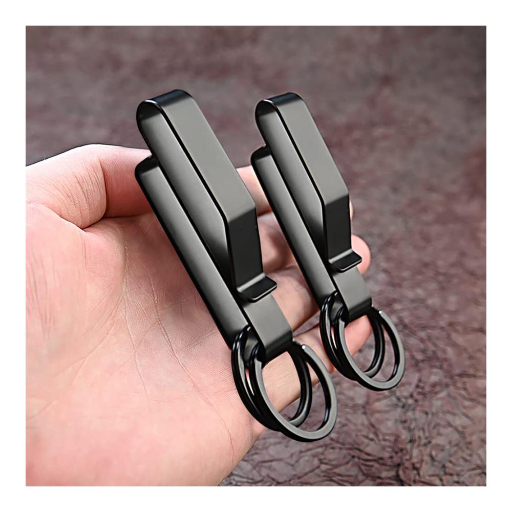Stilvoller Herren-Schlüsselhalter aus Edelstahl | Metall-Schlüsselclip mit Schnellverschluss | Robuster Autoschlüssel-Organizer | Perfektes Geschenk für Männer