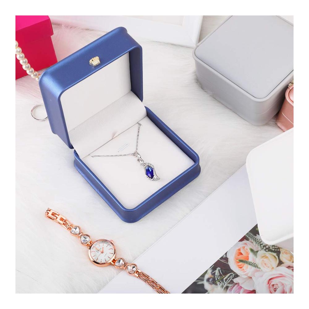 Beste Geschenkbox aus Leder für Schmuck Verlobungs- Eheringe 2er-Pack royalblau