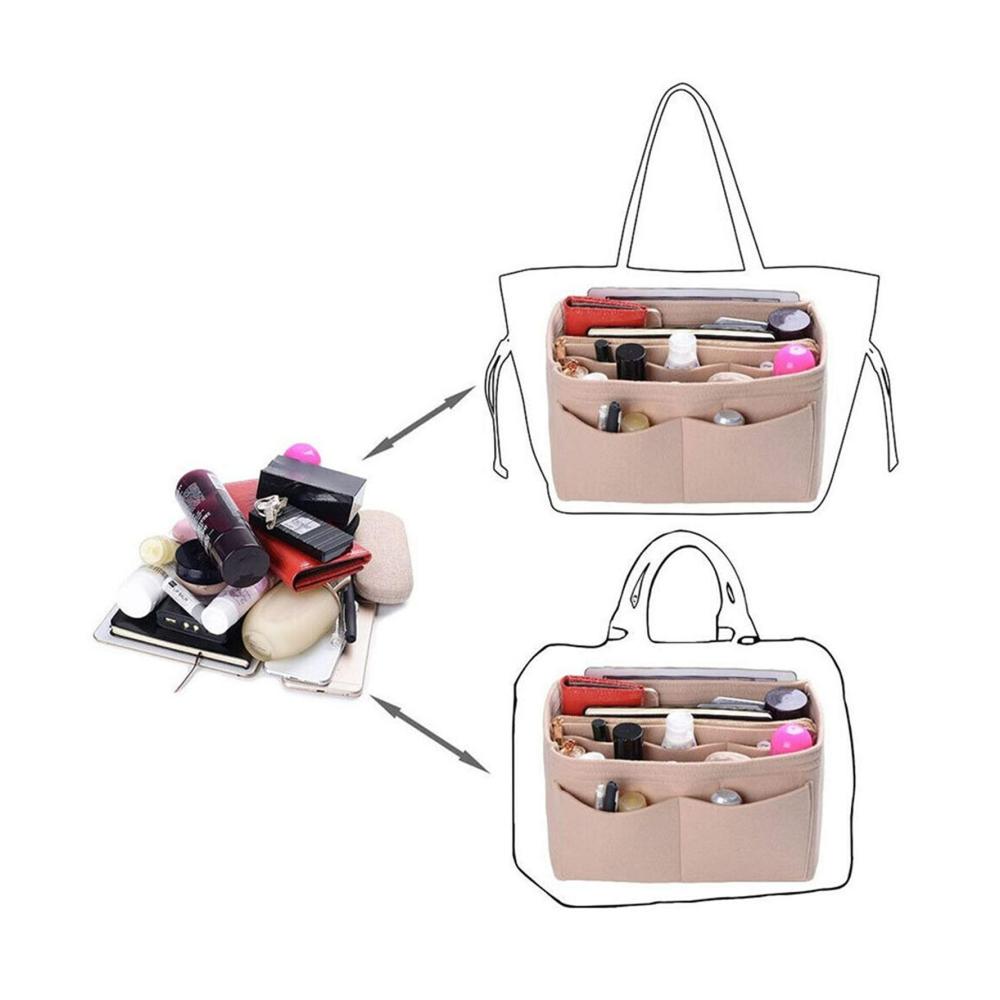 Optimale Ordnung und Stil Taschenorganizer für Handtaschen in Blau klein. Perfekt für Reisen und täglichen Gebrauch. Ihr perfekter Begleiter für kosmetische und persönliche Gegenstände