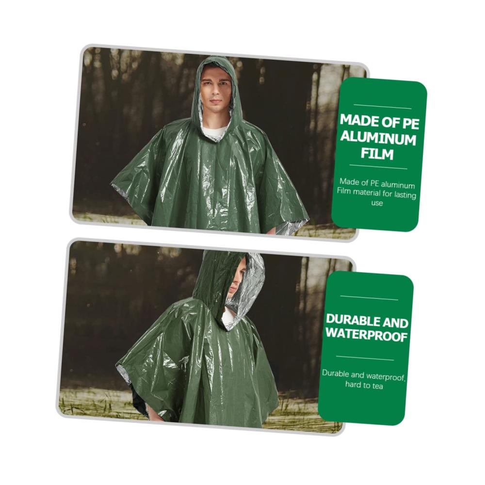 5tlg. Notfall-Regenmantel-Set｜Ultimativer Schutz vor unvorhersehbaren Niederschlägen｜Unisex Regenmäntel für Ausflüge Camping & mehr｜Einfach tragbar & unentbehrlich für jeden Notfall