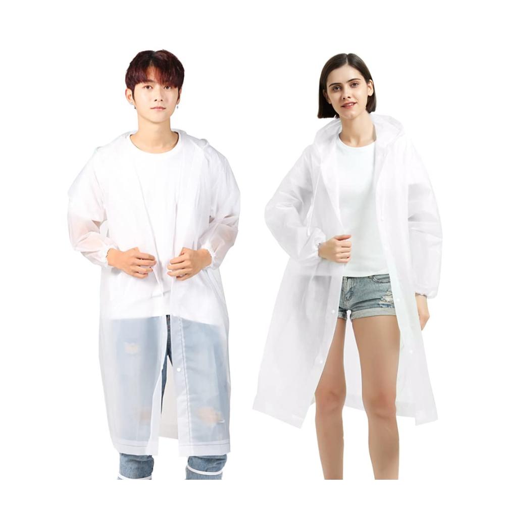Entdecken Sie den ultimativen Schutz 3er-Pack wiederverwendbarer Regenponchos mit elastischen Ärmeln und Kapuze - Perfekte Begleiter für jedes Wetter