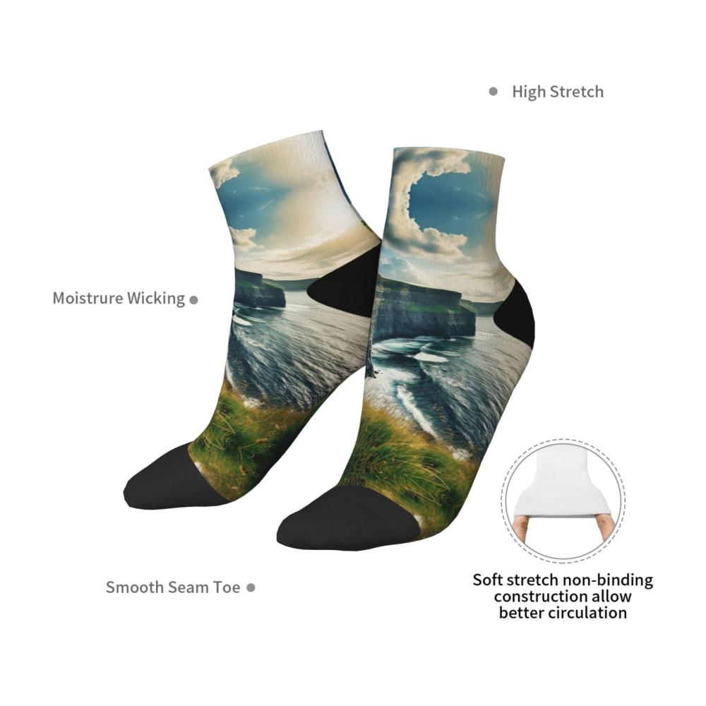Entdecken Sie das ultimative Komfortgefühl mit Knöchelsocken für Damen und Herren – Irland Outdoors County Clare The Cliffs. Modische Muster perfekte Passform in einer Größe