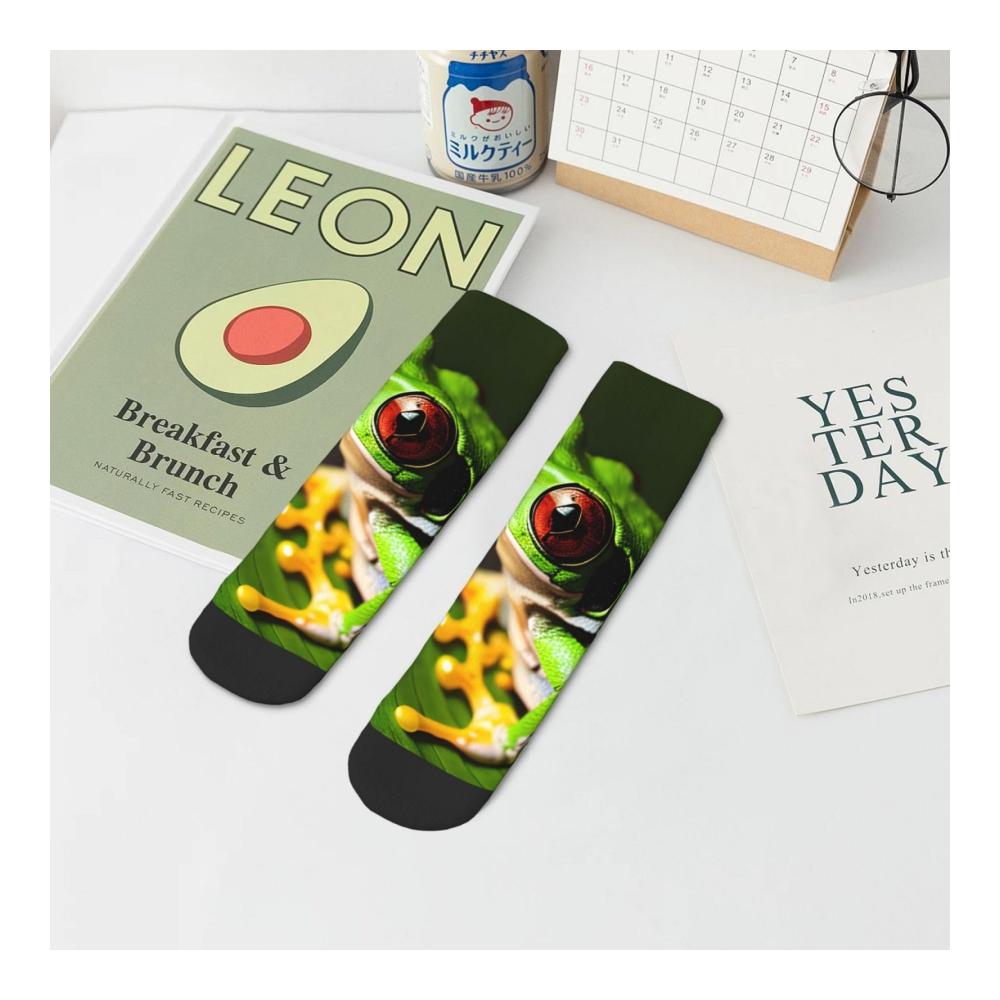 Knöchelsocken für Erwachsene Baumfrosch-Muster für Männer und Frauen | Bequeme Einheitsgröße | Stylische Socken für Damen und Herren