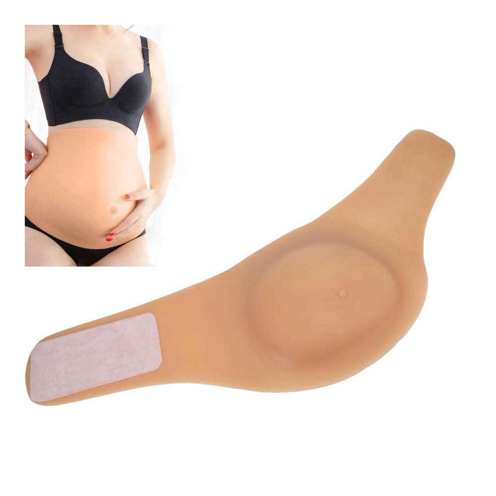 Künstlicher Babybauch aus Silikon & Seide - Perfekte Schwangerschaftsillusion für Fotoshootings & Performances - Hochwertige Umstandsmode in M