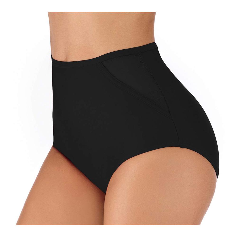 Verführerische Bikinihosen Damen High-Waist Bikini Slip mit eleganten Netzdetails für stilvolle Schwimmoutfits. Jetzt zugreifen und am Strand glänzen