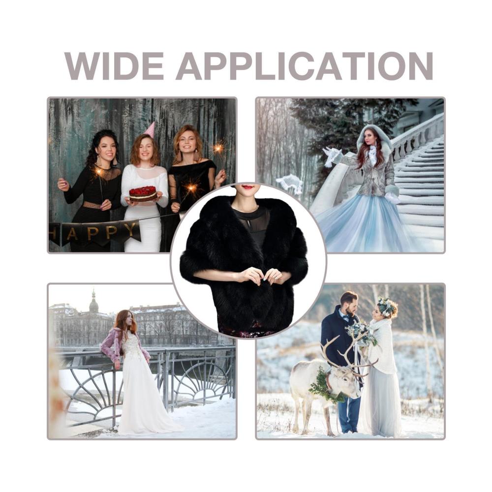 Entzückendes Umschlagtuch Luxuriöse Braut-Pelz-Stola für Winterhochzeiten - Vintage-Flair trifft auf zeitlose Eleganz für die perfekte Hochzeitsparty