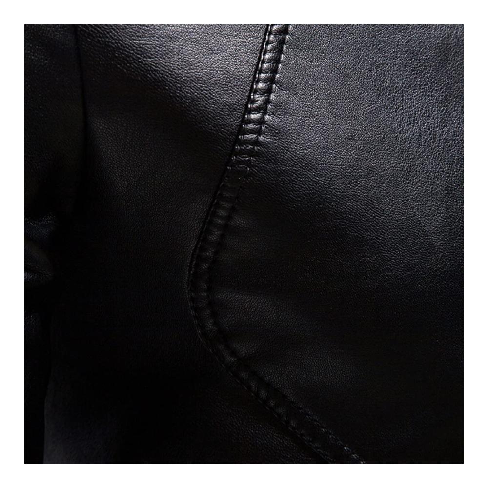 Entdecke den ultimativen Stil Herren Lederjacke für Herbst & mehr! Hochwertiges Design mit Stehkragen Schwarz. Perfekt für Motorradfahrer & Herrenbekleidung. Jetzt zugreifen